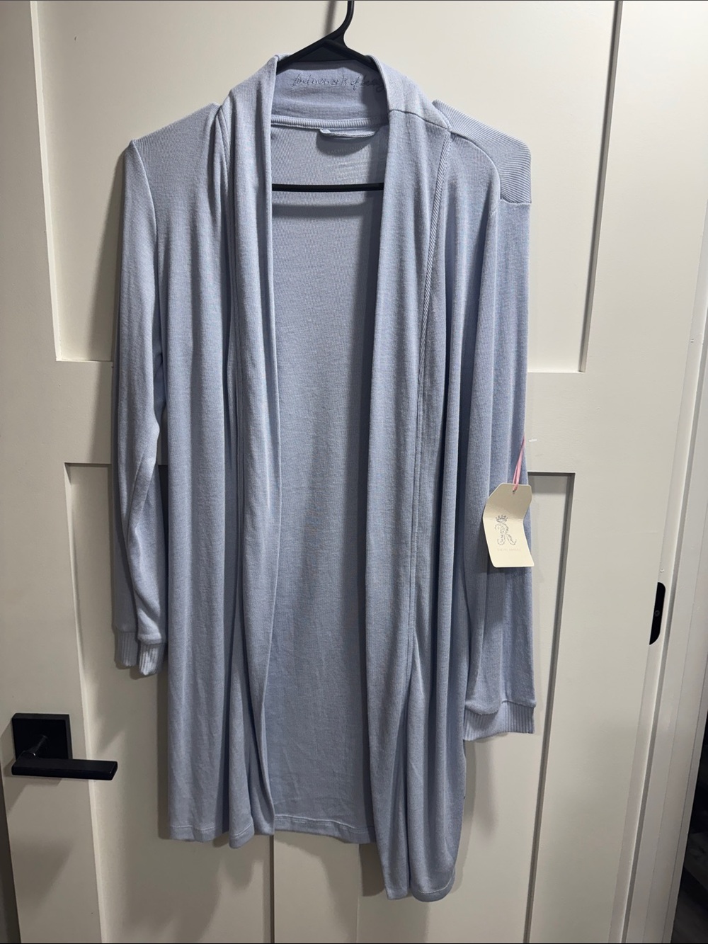 Light Blue Open-Front Robe Cardigan - Women's Lightweight Lounge Wrap